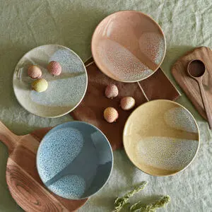 Denby Kiln Accents Set of 4 Small Coupe Plates